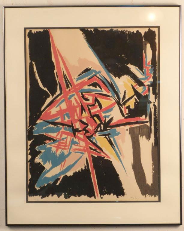 Angelo Savelli (Italian, 1911-1995) - Print: Signed in Pencil Lower Right and Initialed P.V. Lower Left in Pencil. 25H x 19"W (35 1/2" x 25""