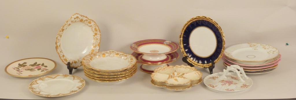 Lot Assorted Porcelain Plates: Limoges, Spode, etc. (535 East 86 Street Estate)