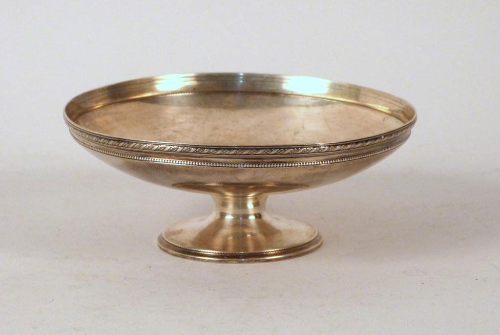 Tiffany & Co. Small Sterling Coupe: Monogrammed, 5 troy oz.. From 295 Central Park West.