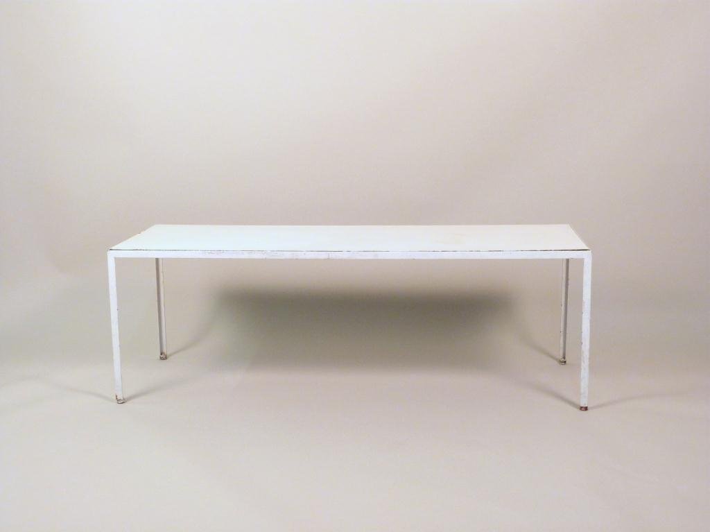 George Nelson For Herman Miller Table: Laminate top, painted base, needs restoration. 48 L X 17" W X 16 1/4" H"