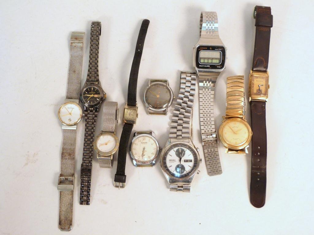Assorted Men's and Ladies Wrist Watches: Hamilton, Bulova, etc. As is. (Estate of Dr. David Becker)