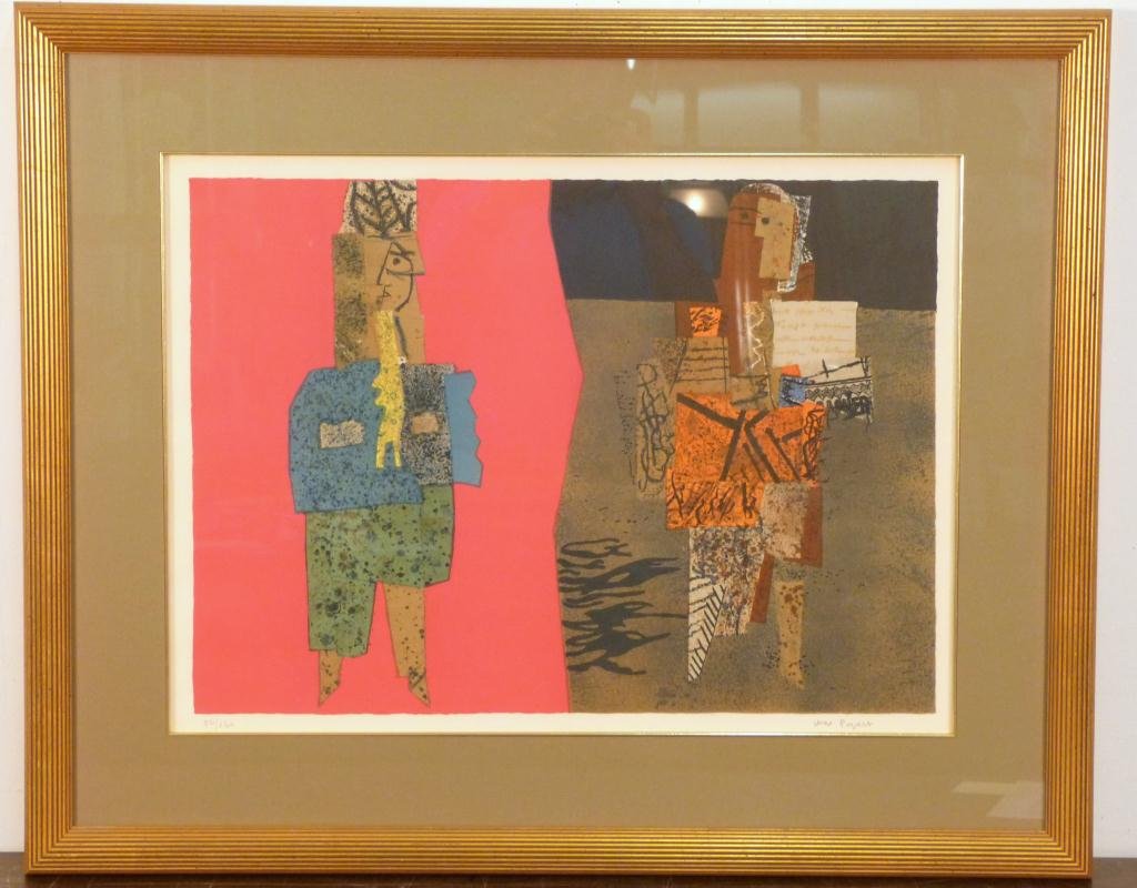 Max Papart (French b. 1911) - Lithograph: Abstract figures. Signed lower right. Numbered 12/120. 16 X 22" (26" X 32")"