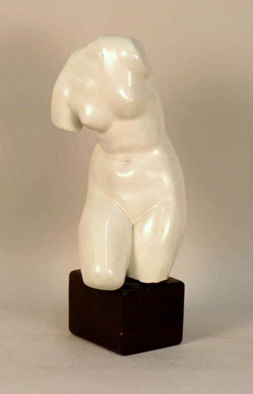 Plaster Cast Female Nude Torso: 16 T."