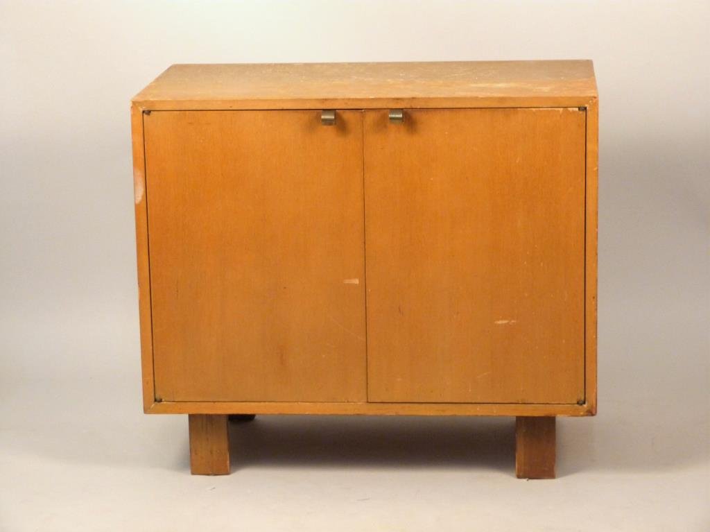 George Nelson for Herman Miller Cabinet: With pull handles and wood legs, 34 W x 18 1/2" D x 30" H, as is."