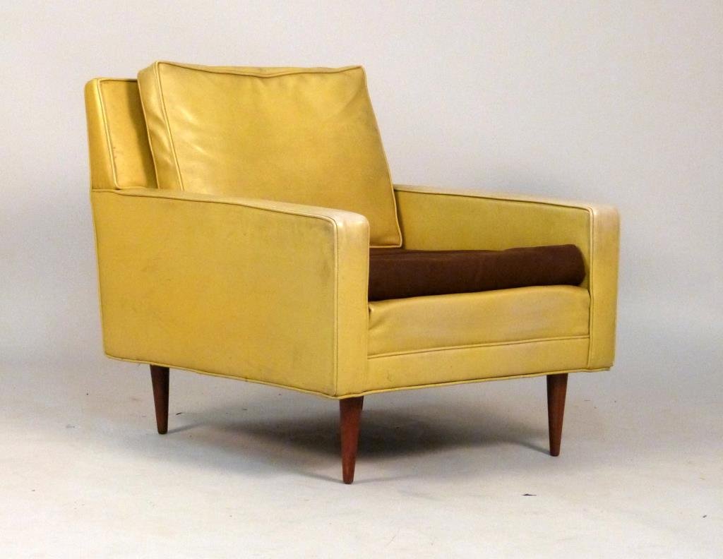 Milo Baughman for Thayer Coggin Lounge Chair: Lady's chair, in need of re-upholstery, 28 3/4"W x 31" D x 28" H. (Forest Hills Gardens Estate)