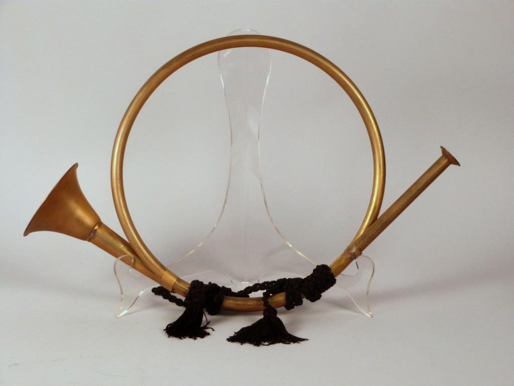 Brass Bugler’s Horn: Partially wrapped with cord.