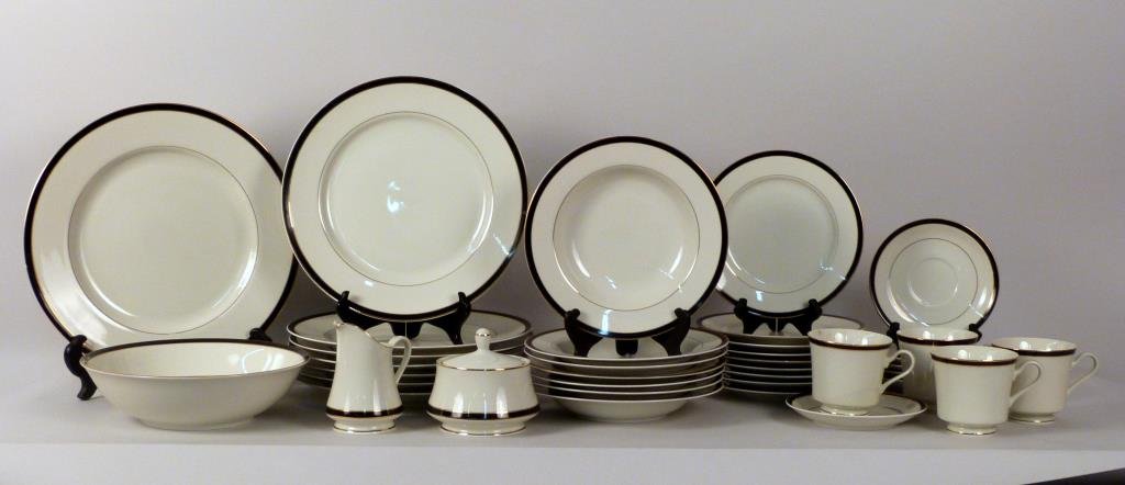 35+ Piece Mikasa Partial Diner Service: Including plates, bowls creamer, sugar, etc.