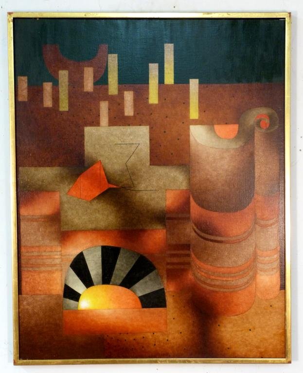 Christian Lemesle (French, B. 1932)- Oil on Canvas: "Le sur la Greve," signature inscribed upper right. 36 1/2" H X 29" W. Findlay Galleries label on verso.