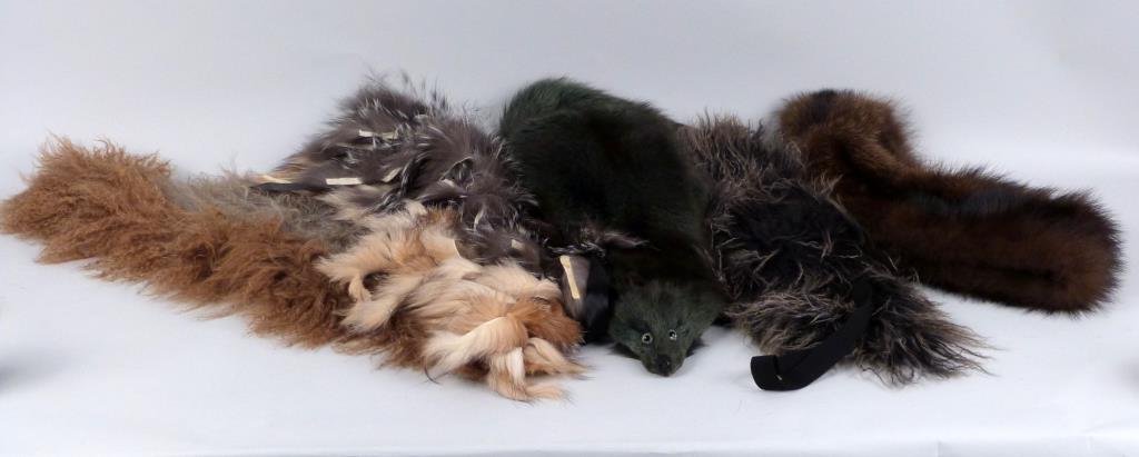 7 Fur Stoles: Mongolian lamb, fox, etc. (Madison Avenue NYC Estate)