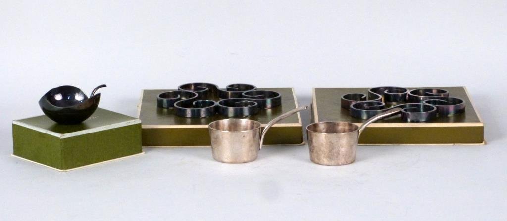 5 Christofle Silver Plated Articles: Trivits, leaf form bowl (3 1/2" W X 1 1/4" H), etc.