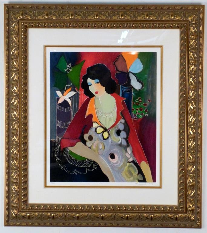 Itzchak Tarkay (Yugoslavian/Israeli, 1935-2012): Margaret's Wish, signed lower right, numbered 176/350, lithograph.