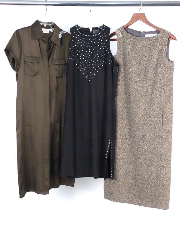 3 Ladies Dresses: Brands including Max Mara, Dana Buchman and Versace. Small to medium sizes.