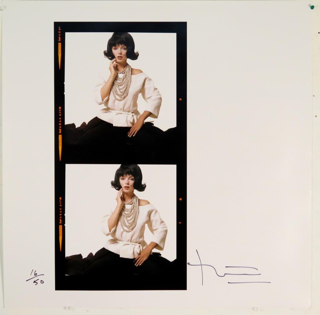 Bert Stern (American, 1929-2013) - Photo Print: The Lost Sitting," Marilyn Monroe as Jackie, signed lower right, numbered 16/50. Sheet: 30" H x 30" W. Label on reverse. On Fuji Paper."