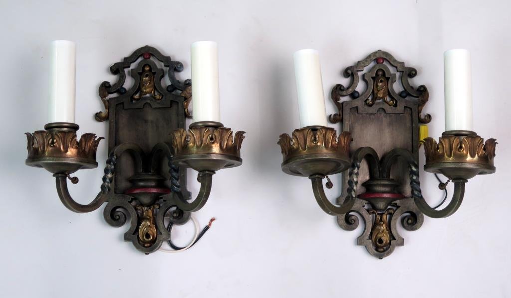 Pair Renaissance Style Sconces (1 of 4)