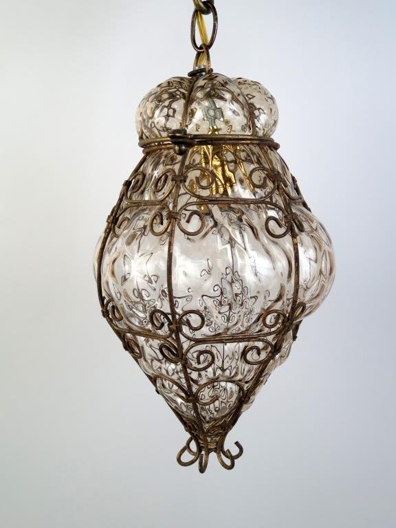 Murano Style Blown Out Glass Fixture (1 of 3)