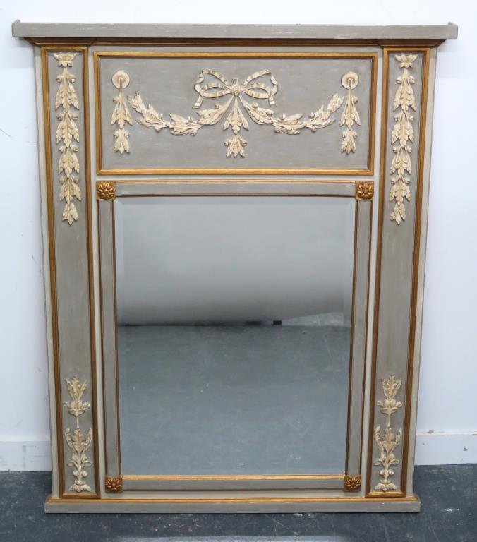 Swedish Style Painted & Parcel Gilt Mirror (1 of 5)