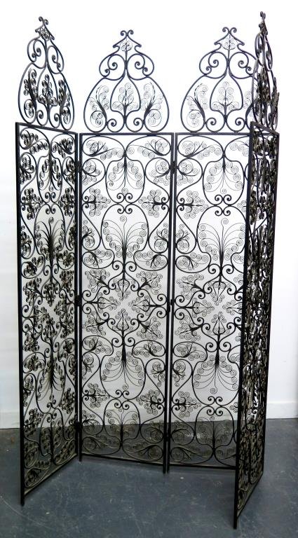 4 Panel Wrought Iron Screen (1 of 3)