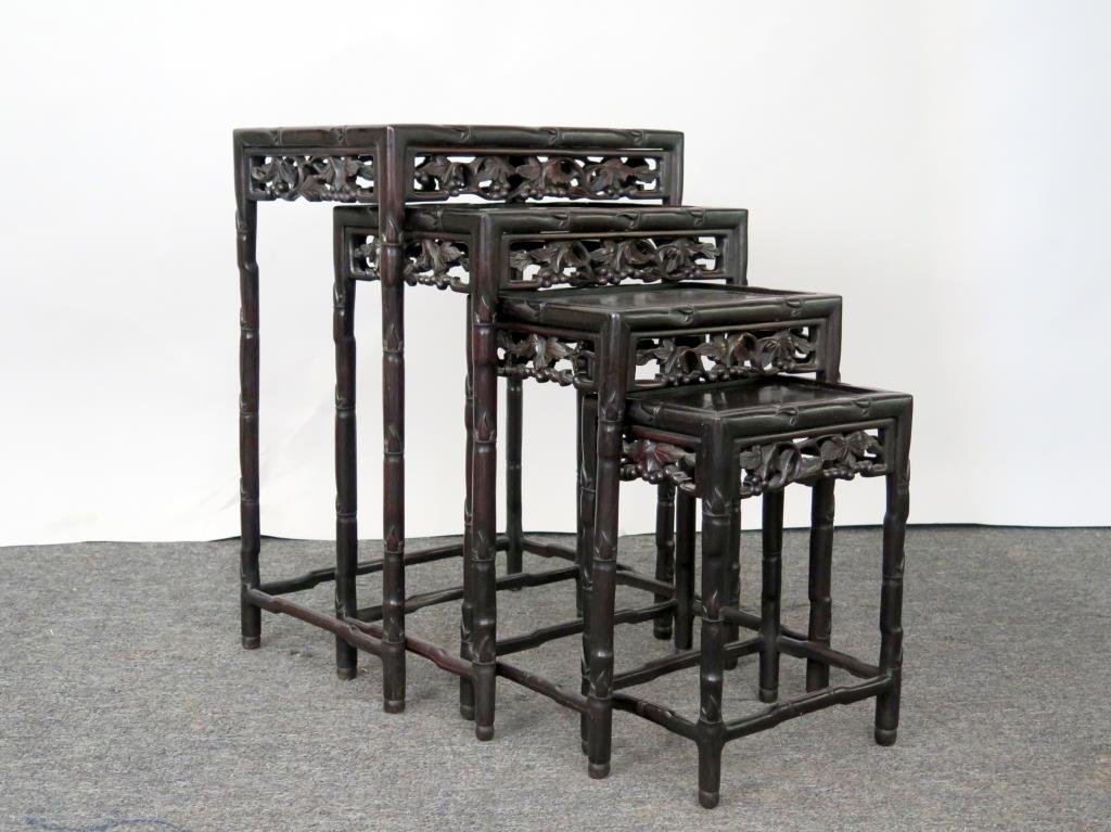 Nest of 4 Chinese Carved Stands (1 of 4)