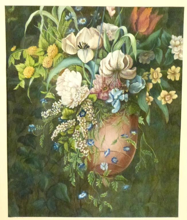 Victorian Style Gouache on Paper (1 of 5)