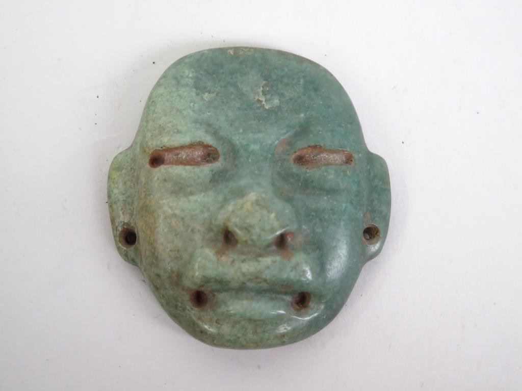 Pre-Columbian Style (?) Jade Maskette (1 of 3)