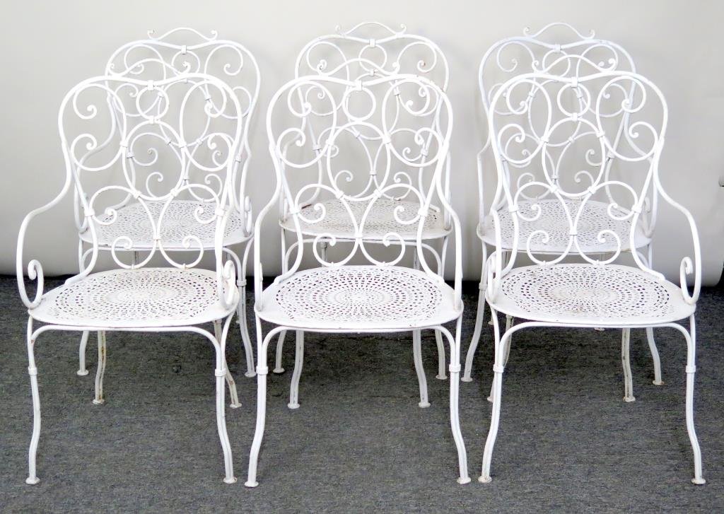 Set of 6 Salterini Style Patio Chairs (1 of 2)