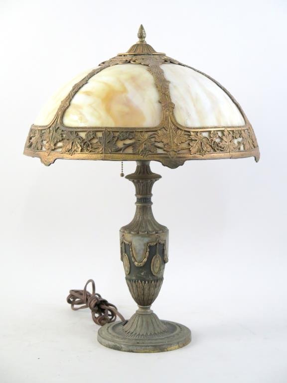 Pairpoint Style Slag Glass Shade Lamp (1 of 6)