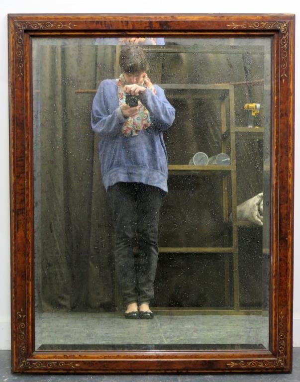 Eastlake Burled Walnut Mirror (1 of 2)