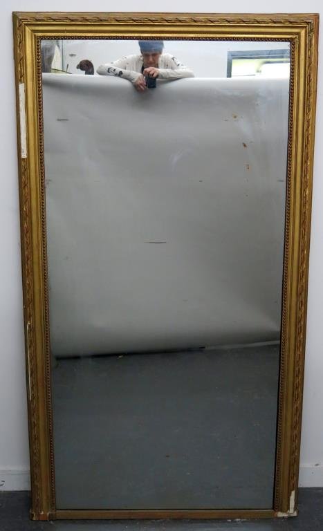Large Gilt Gesso Frame Mirror (As Is) (1 of 5)