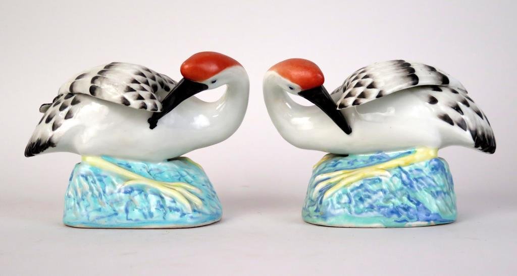 Pair Chinese Export Birds (1 of 4)