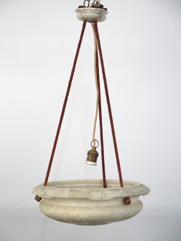Alabaster Hanging Dome Fixture (1 of 5)
