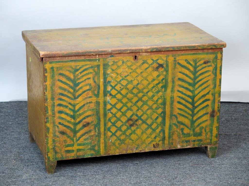 Folk Art Painted Blanket Chest (1 of 5)