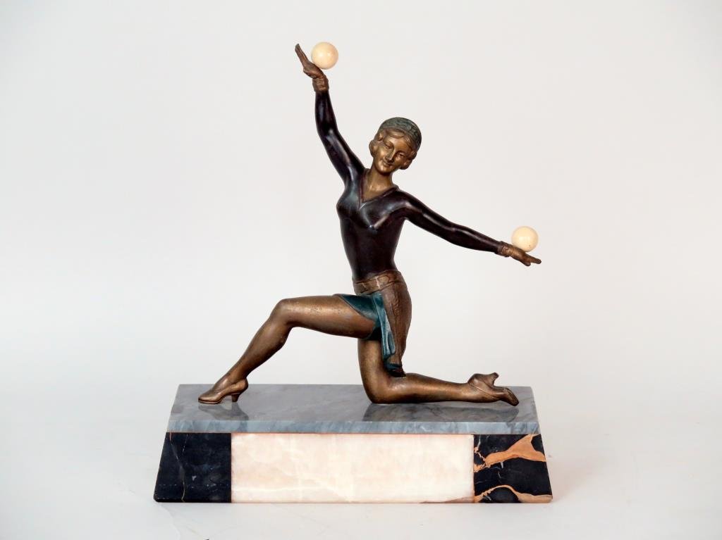 Art Deco Female Figural Lamp (1 of 4)