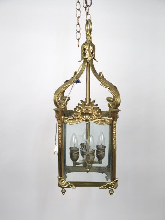 English Style Squared Frame Lantern Fixture (1 of 3)