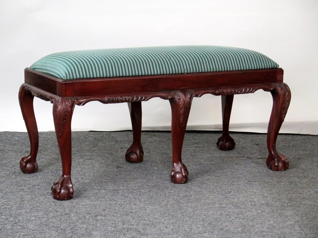 Chippendale Style 6 Legged Bench (1 of 3)