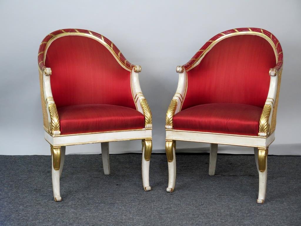 Pair of Russian Empire Style Club Chairs (1 of 5)