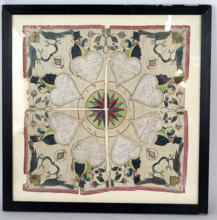 Antique American Quilt of a Victorian Valentine (1 of 6)