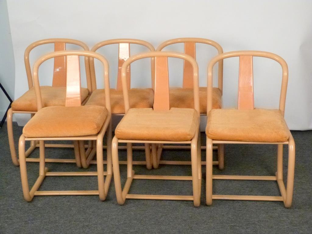 Set of 6 Lacquered Dinning Chairs (1 of 3)