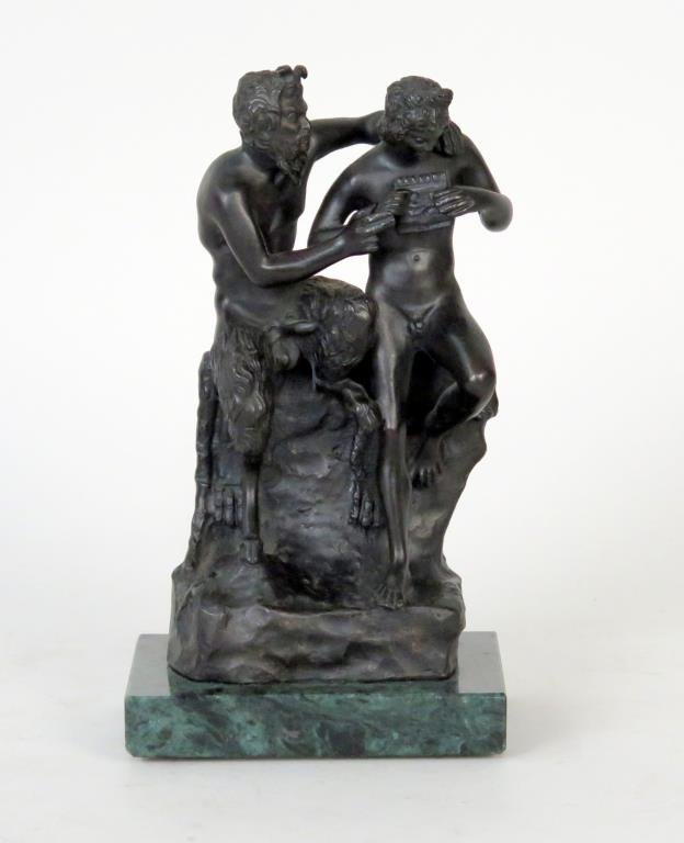 Bronze Sculpture of Satyr and Pan (1 of 3)