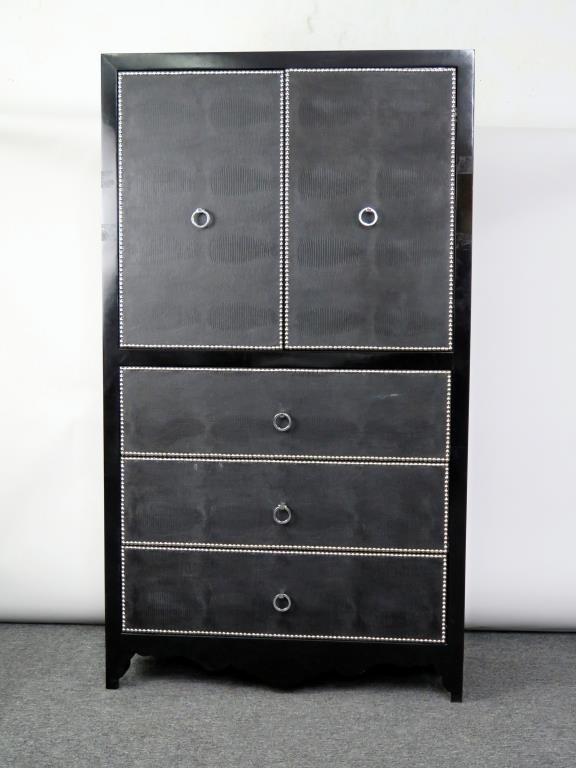 Contemporary Black Lacquer Gentleman's Chest (1 of 5)