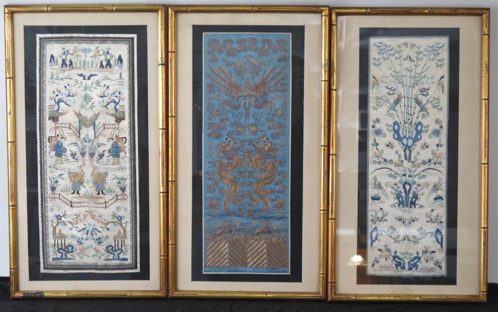 3 Chinese Textiles in Frames (1 of 4)