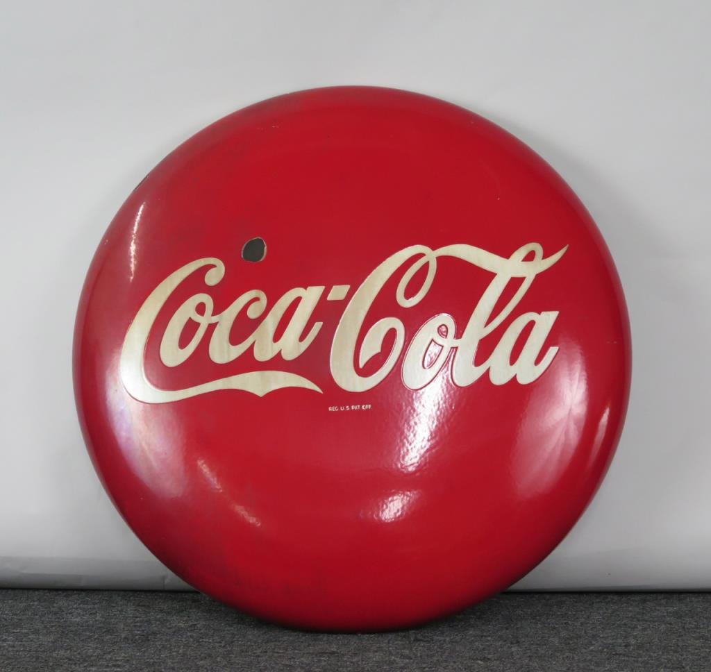 Round Coca-Cola Button Sign (1 of 4)