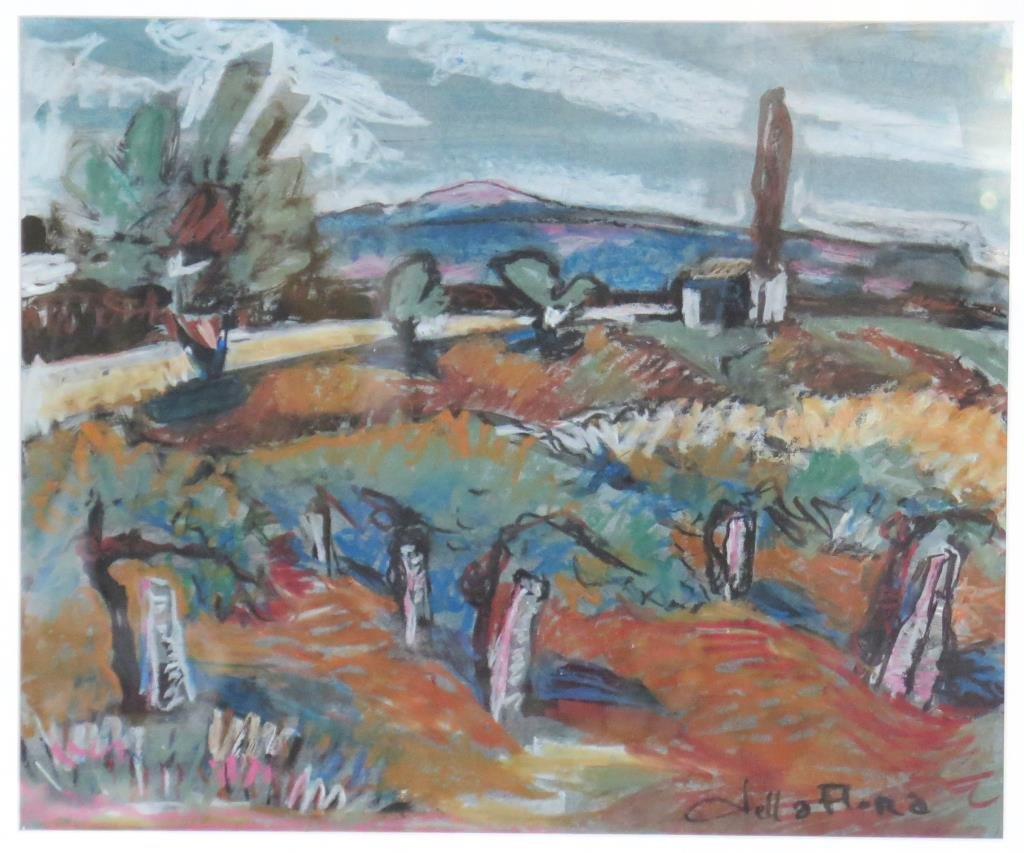 Signed Illegibly- Pastel on Paper (1 of 3)