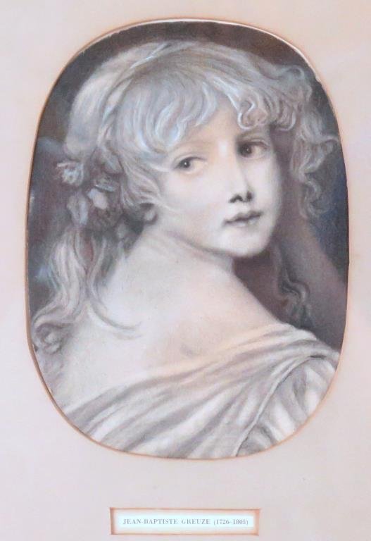 Attrib. Jean-Baptiste Greuze (1725-1805)- Drawing (1 of 4)