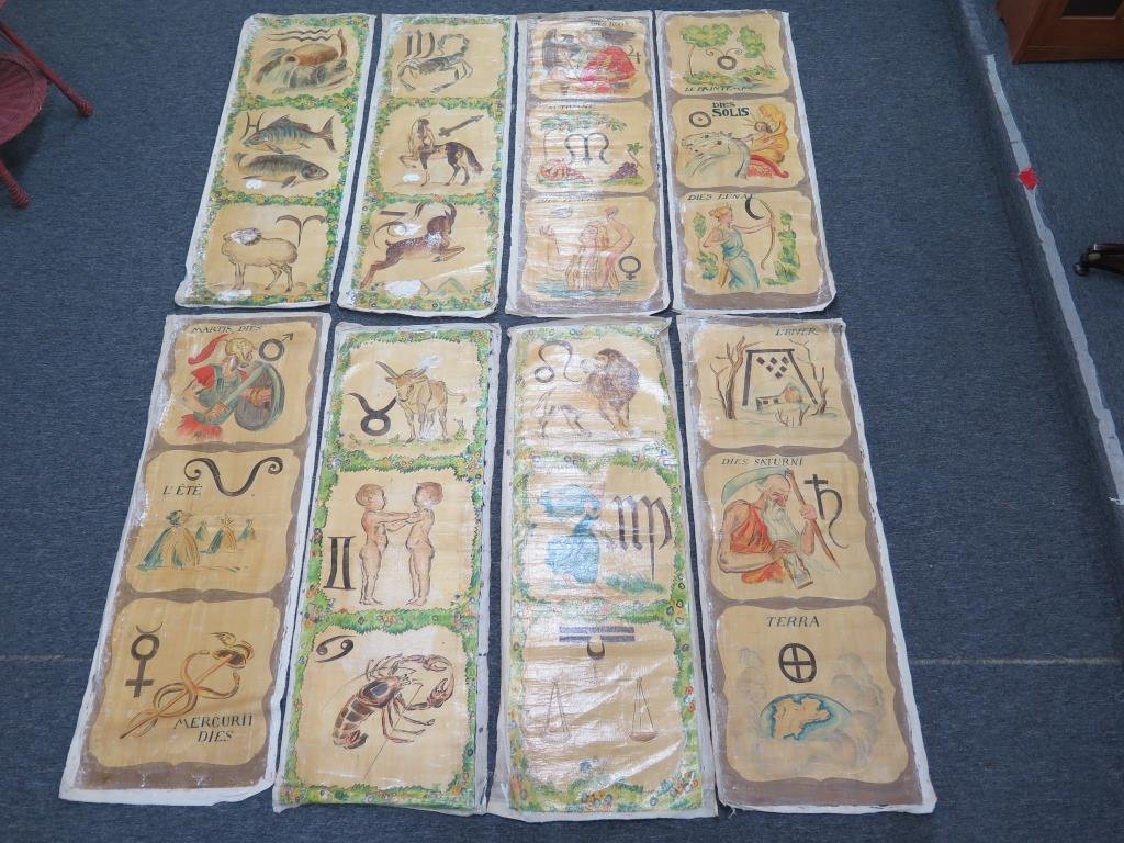 8 Unsigned & Unstretched Oils on Canvas (1 of 7)