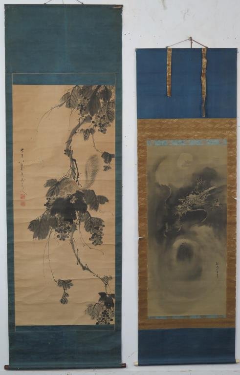 2 Asian Scroll Paintings (1 of 8)