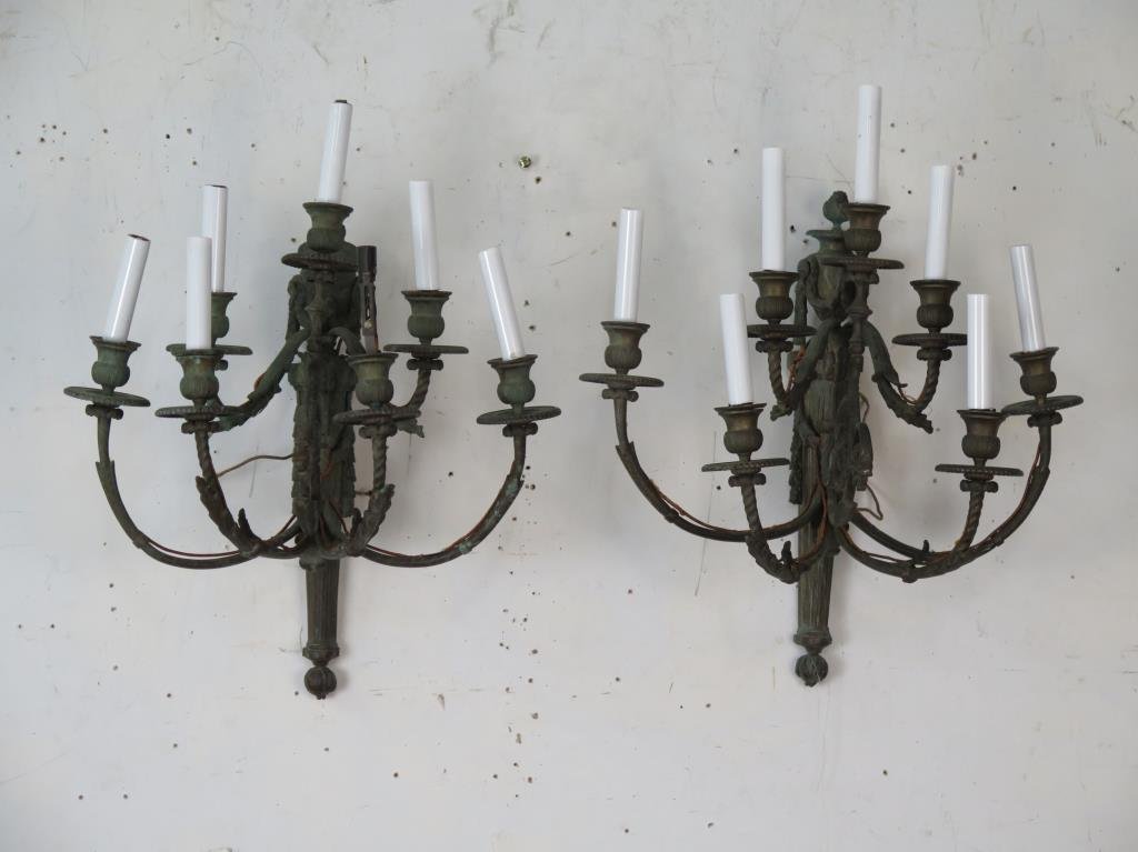 Pair Neoclassical Style Sconces (1 of 3)