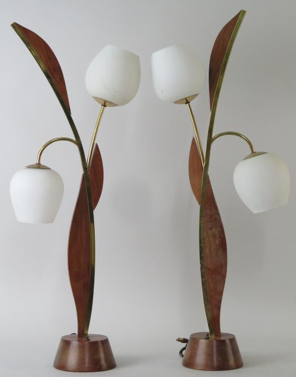 Pair Mid-Century Style Table Lamps (1 of 4)