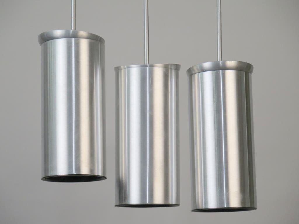 Set of 3 Prescolight  Aluminum Ceiling Fixtures (1 of 4)