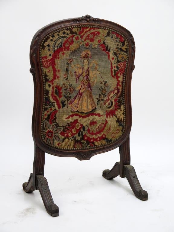 Victorian Needlepoint Fire Screen (1 of 5)