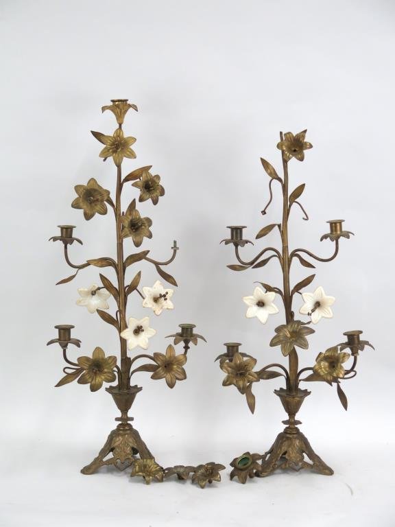 Pair Italian Style Candelabras (1 of 3)